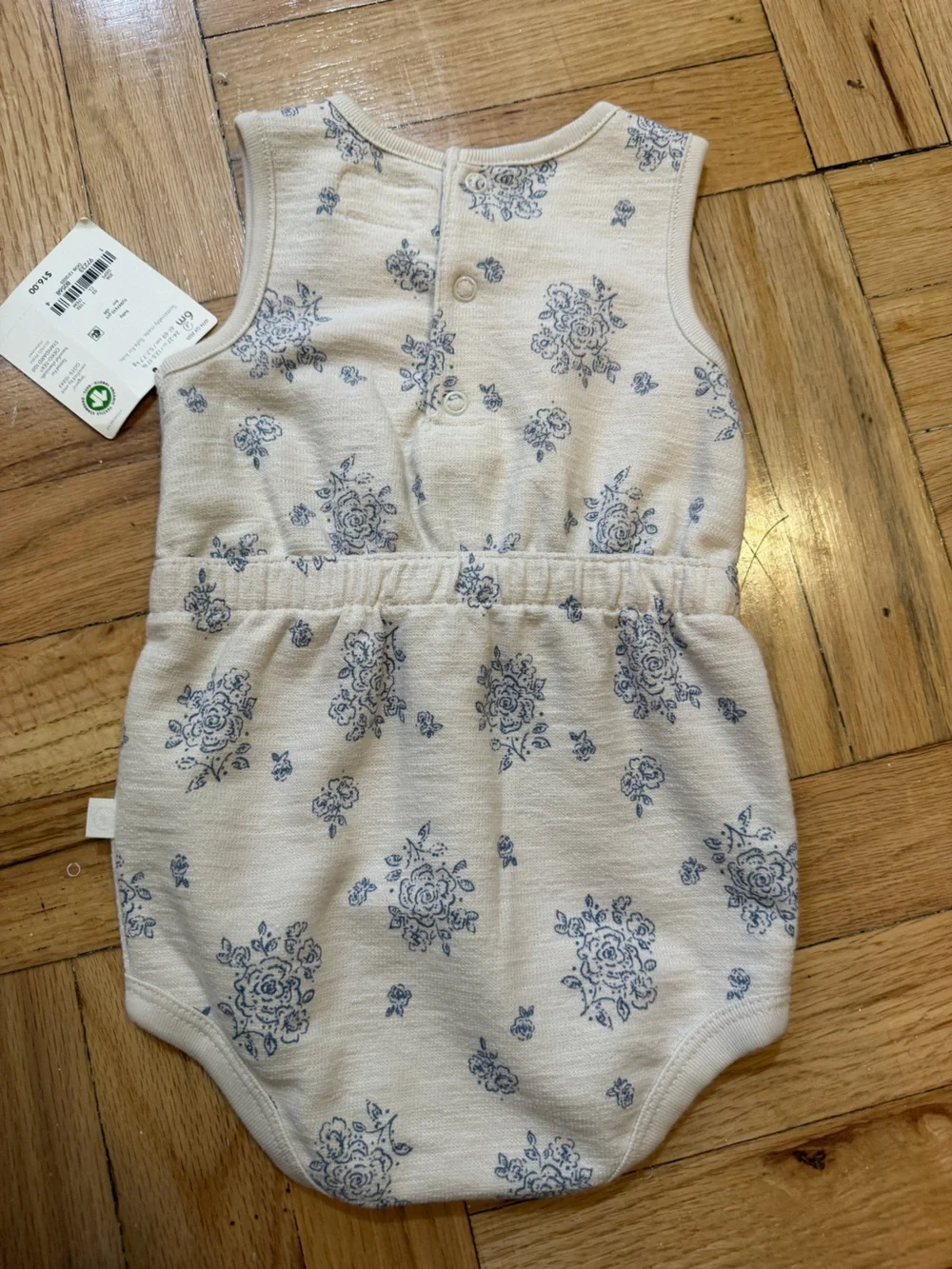 NWT Carters floral onesie 3-6 month 100% organic cotton